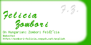 felicia zombori business card